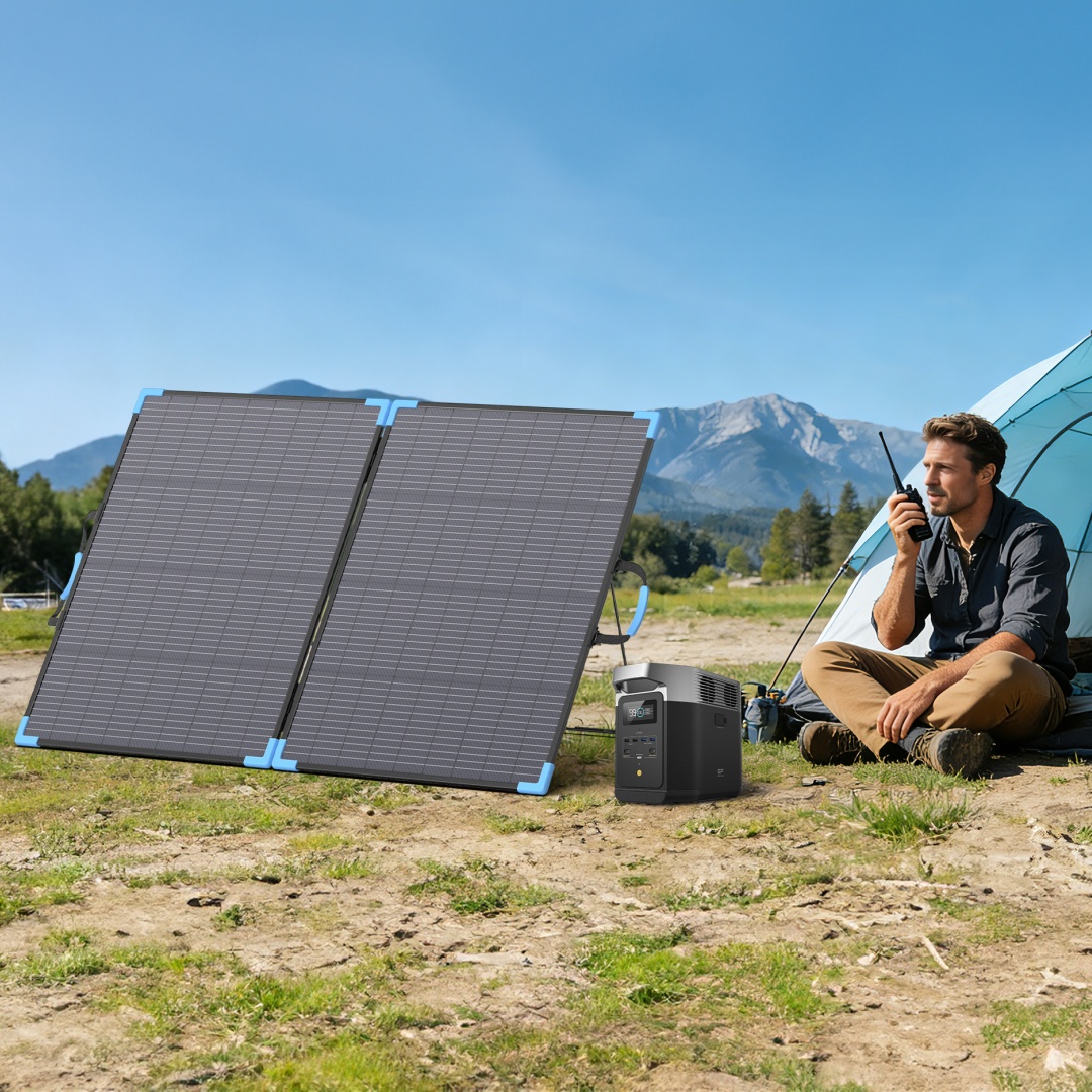 Folding Solar Panel - Pannello Solare Bifacciale E-POWO 20V 220W,