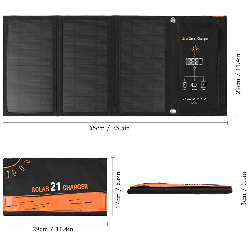 Borsa di ricarica pieghevole p - Folding Solar Panel recensione e prezzo
